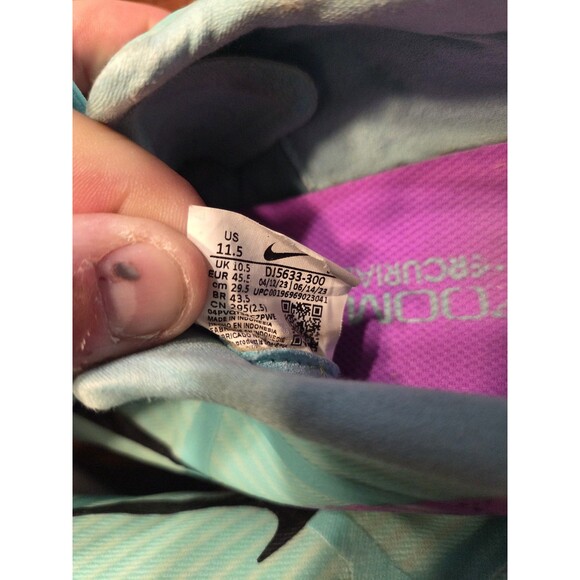 Nike Air Zoom Mercurial Vapor 15 Academy Shoes Men’s 11.5 IC Indoor Blue Purple - Picture 4 of 6